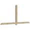 Ekena Millwork Eugene Rough Sawn Timber Gable Bracket, Douglas Fir, 108"W x 49"H x 4"D x 4"F, 11/12 Pitch GBW108X49X0404EUG00RDF - alternate 3